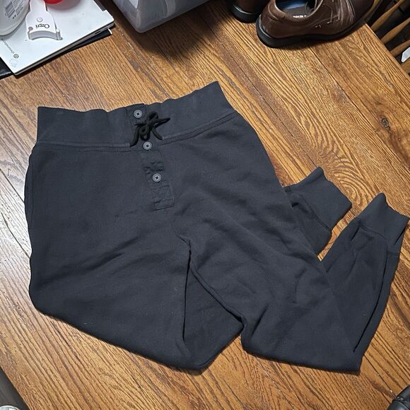 T Alexander Wang Button Fly Jogger Black Women's Size Large - Picture 1 of 8